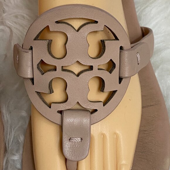 Tory Burch Women Sandals Miller Light Sand Size 9 - Picture 3 of 6